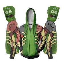 Rick And Morty Rick Green Face Zip Hoodie